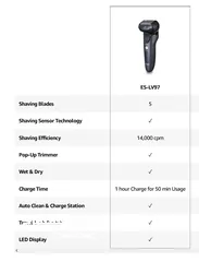  5 Panasonic ES-LV97 5-Blade Wet & Dry Electric Shaver