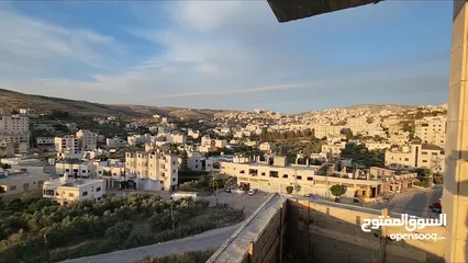  2 شقة عظم مساحتها 160 متر قرب مدرسة بكالوريا الرواد نابلس بيت ايبا اطلالة كاشفة وواسعة مع برندتين