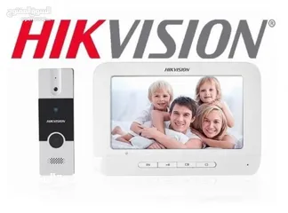  6 انتركم فيديو صوت وصورة hikvision شامل التركيب والتشغيل