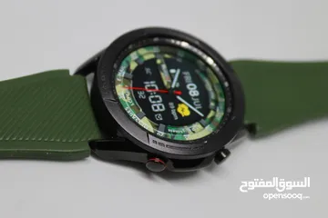  19 SAMSUNG GALAXY WATCH 3 SIZE 45MM WITH ARMY GREEN RUBBER BAND