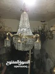  3 نجفه نحاس انتيك بالكرستال