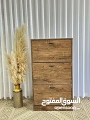  1 خزانة الأحذية العصرية الأكثر طلباً بالألوان الثلاثة   مقاس الخزانه (طول 115 وعرض 63 عمق 25)  خزا