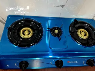  2 غاز 3 عيون ناشنوال x3 كفاله سنه. مصنوع من الستانلس القوي شعله نحاس وخام قوي