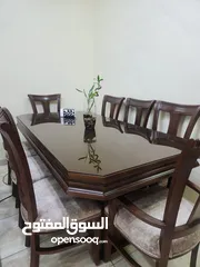  2 طاولة سفرة 8 كراسي بحالة الجديد