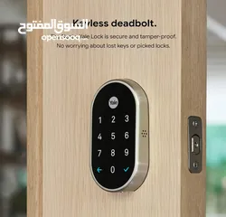  1 قفل ذكي Google Nest x Yale Lock - Tamper Proof Smart Lock for Keyless Entry - Keypad Deadbolt Lock