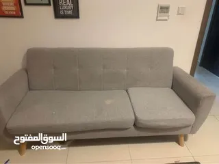  3 3 seater sofa set from pan Emirates in good condition.Can be converted as L shape and straight