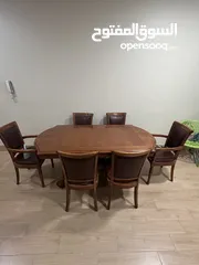  3 6 SEATER DINING TABLE FOR SALE WITH CHAIRS.