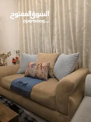  2 عرض العيد  طقم كنب تفصيل مميز و راقي لون فيروزي و بيج
