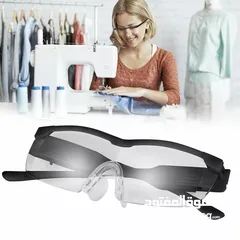  7 نظارة مكبرة مزودة بإضاءات جانبية EASYmaxx Magnifying Glasses  Glasses with Magnifying Function 160%