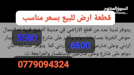  1 رقم 201-2  دونم ارض بام الجمال بالمفرق  للبيع ذات موقع مخدوم و اطلالة مميزة - المفرق