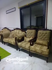  4 طقمين كنب 14 مقعد  مع طربيزات السعر ع الخاص  قابل للتفاوض ..