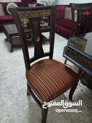  4 طاوله سفره خشب صلد وزان بحاله الوكاله