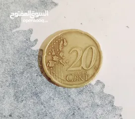  3 عملة 20سنت الإسبانية 1999 دهب الاسكندنافي