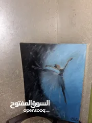  4 لوحة راقصة بالي  حين ترقص الروح بين العتمة والنور  When the Soul Dances Between Darkness and Light”