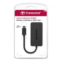  6 موزع  USB HUB عالي السرعة 3.1 و 4 مداخل Transcend HUB2C Type-C 4 Port USB HUB SuperSpeed 3.0