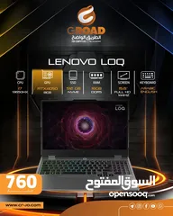  1 لاب لينوفو لوك جيمنجIntel Core i7-13th-GEN 16GB DDR5 RAM512 GB SSD NVME RTX 4050 6GB 15.6" FHD144Hz