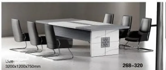  15 OFFICE FURNITURE TABLE CHAIRS CABNIT / مکتب طوالا کرسي بعد خزانا