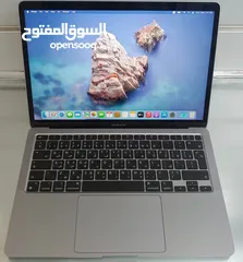  1 MacBook Air 2020 M1 Space Gray 8GB Ram 256GB SSD لابتوب ابل لون رمادي مكفول