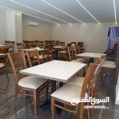  6 مطعم للبيع بمنطقة مرج الحمام شارع رئيسي مكون من طابقين بديكورات حديثه  وموقع مميز مرخص جاهز لتسليم