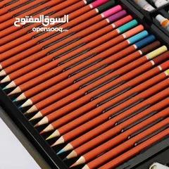  4 طقم الوان رسم للاطفال كافه انواع الالوان المائيه والشمعيه والخشبيه  والماجيك وادوات الرسم 145 قطعه