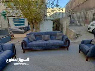  4 طقم كنب محلي أمريكي كلاسيكي صالون قعدة مميز، كشاط أسود وقماش وتر بروف ضد الماء وبأقل سعر بالسوق