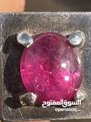  26 جوهرتين من خاتمين فضه 925 صياغه يدويه إحترافيه متوجين بأحجار الياقوت الطبيعي الغير معالج إطلاقا