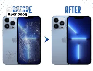  2 خدمة تصليح الهواتف و الايباد  متوفر شاشات وجميع قطع الغيار بأسعار الجملة ضمان على جميع الخدمات