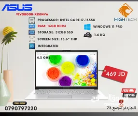  1 لابتوب اسوس-انتل اي7 جيل 13-16جيجا-512جيجا-15.6 FHD-وندوز 11-لابتوبات ASUS LAPTOP-
