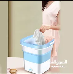  6 غسالةمحمولة قابلة للطي على شكل دلو 7لتر يمكن للغسالة المحمولة أن تغسل ملابس الأطفال والمرايل والأوشح
