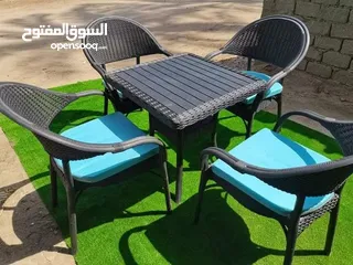  4 طقم المطاعم والكافيهات والجاردن والبلكونه    طقم اربع كراسي وترابيزه   ضمان سنه