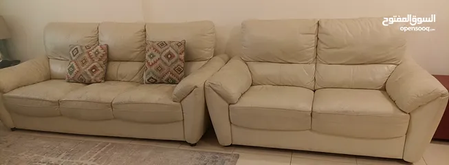  2 Comfortable Leather Sofa 3+2 for sale!