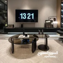  5 طاولة قهوة عصرية بسطح زجاجي أنيييق وتصميم حديث   هالطاولة بتجمع بين التصميم العصري والبساطة الراقية