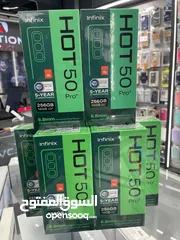  1 Infinix hot 50 pro + 16/256gb جديد كسكر كفالة الوكيل الرسمي بالأردن