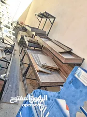  5 ستاندات مع مفارش محل خضراوات ومحمص كامل