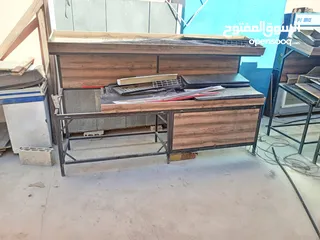  2 ستاندات مع مفارش محل خضراوات ومحمص كامل