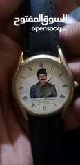  1 للبيع ساعة صدام حسين  مستخدم جديد  الحزام جلد طبيعي وايطار الساعة ذهب وكالة  عيار 21 قيراط