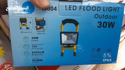  10 مصباح LED قابل لاعادة الشحن للتخيم والرحلات والجلسات الخارجية