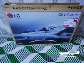  1 شاشه  LG SUPER UHD 4k حجم 49 كوريه اصليه وكالة خوشناو