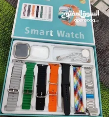 6 بكج عملاق ساعة ابل اخر اصدار مع سماعة ايربورد ابل و7 كساتك هدية