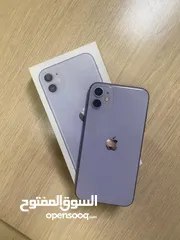  1 iPhone 11 with box 128GB good condition   آيفون 11 مع الكارتون 128 جيبي غير مفتوح