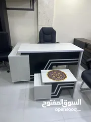  8 مكتب مدير قياس160م مع جانبيه ادراج مع طاوله اماميه
