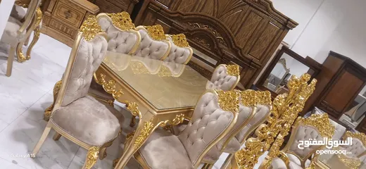  6 طاولة سفرة مصرية 8 كراسي