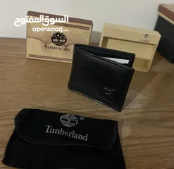 2 محفظه جلد طبيعي ماركة Tommy/ Timberland/ Mont black