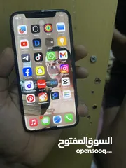  1 ايفون اكس جهاز نضيف امبدل بطاريه بس