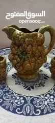  4 طقم ابريق و 6 كاسات فخار انتيك