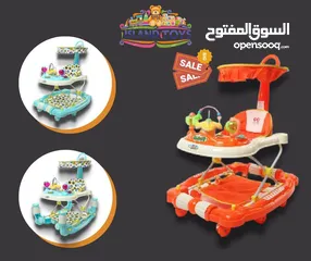  6 عرباية تعليم المشي المميزة من island toyًs مع اضاءة واصوات مختلفة والعاب مع هزاز ويد ومظلة