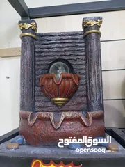  11 منظر ديكور نوافير شلال نافوره مع   كرستاله دواره  مضيئه
