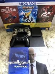  1 بلاستيشن 4  ومعها هاردسك 1tو جهازين و 6 اشرطه و يوجد بها فيفا و جراند على شكل حساب / سعر قابل لتفاوض