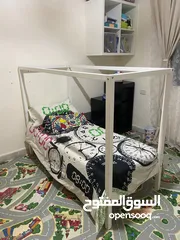  2 سرير أطفال لون ابيض ايكيا