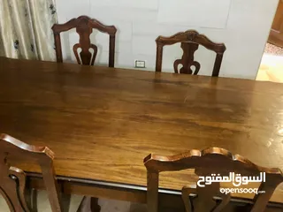  1 طاوله سفره خشب زان اصلي
